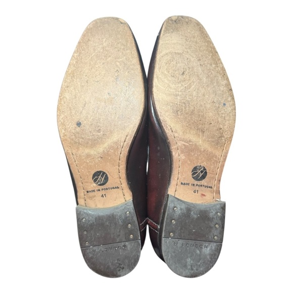 H LONDON Made in Portugal Elegant Brown Leather Loafers 41